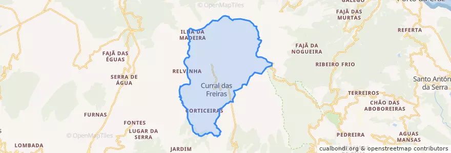 Mapa de ubicacion de Curral das Freiras.