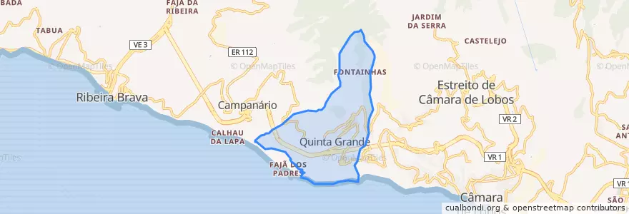 Mapa de ubicacion de Quinta Grande.