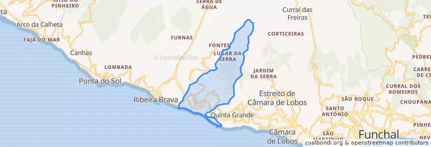 Mapa de ubicacion de Campanário.