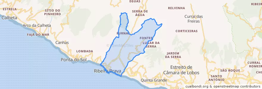Mapa de ubicacion de Ribeira Brava.