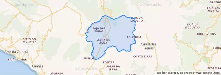 Mapa de ubicacion de Serra de Água.