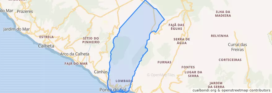 Mapa de ubicacion de Ponta do Sol.