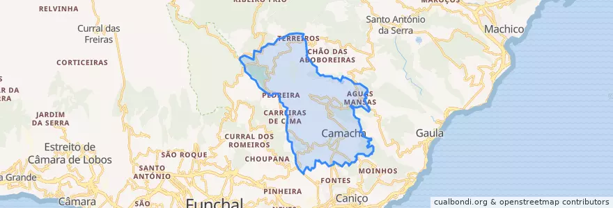 Mapa de ubicacion de Camacha.