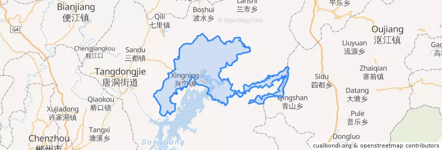 Mapa de ubicacion de Xingning.