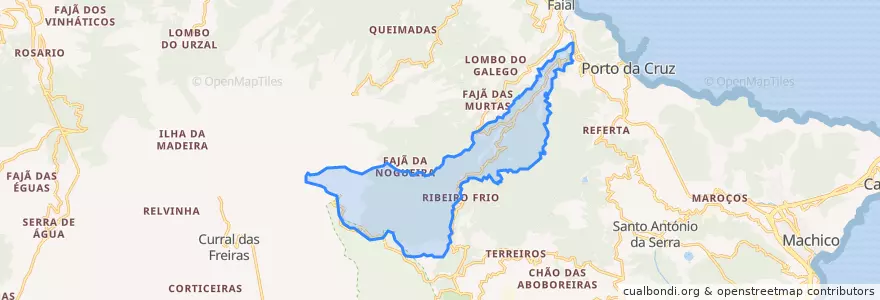 Mapa de ubicacion de São Roque do Faial.