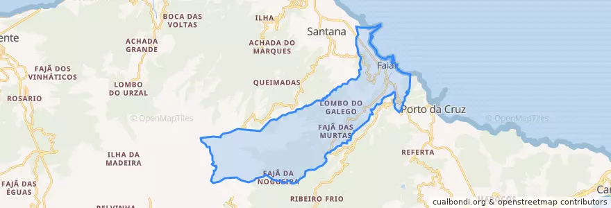 Mapa de ubicacion de Faial.