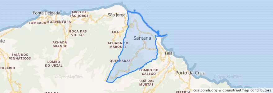 Mapa de ubicacion de Santana.