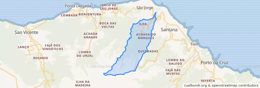 Mapa de ubicacion de Ilha.