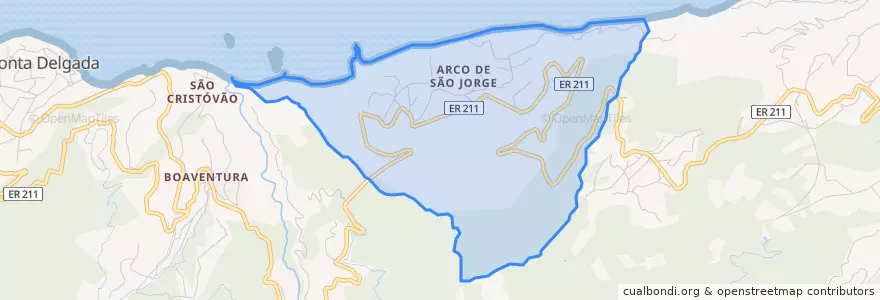 Mapa de ubicacion de Arco de São Jorge.