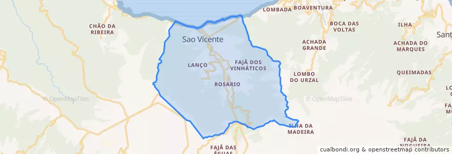 Mapa de ubicacion de São Vicente.