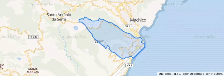 Mapa de ubicacion de Água de Pena.
