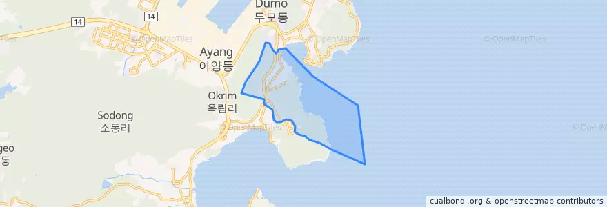 Mapa de ubicacion de 마전동.