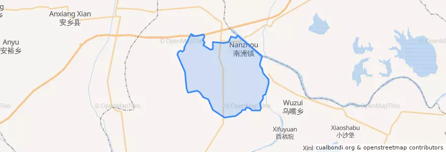 Mapa de ubicacion de 南洲镇.