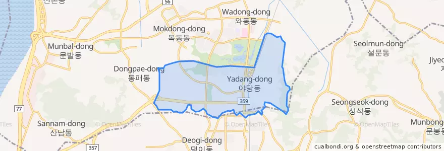 Mapa de ubicacion de 운정3동.