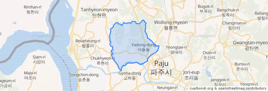 Mapa de ubicacion de 금촌3동.