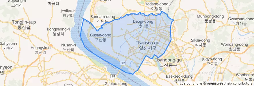 Mapa de ubicacion de 一山西區.