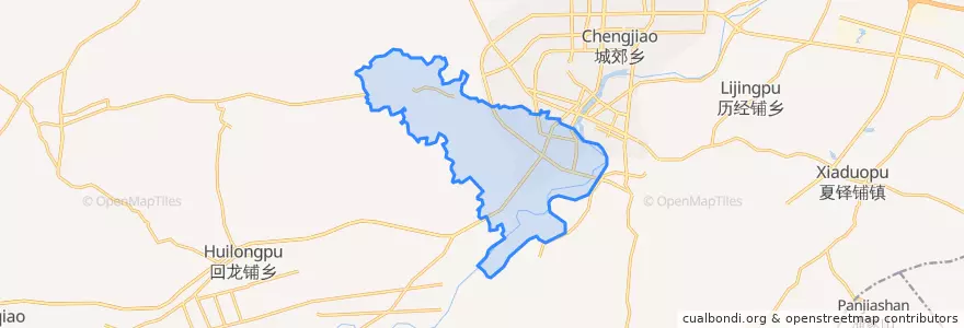 Mapa de ubicacion de Baimaqiao Subdistrict.
