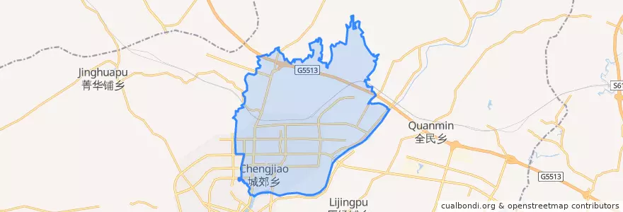 Mapa de ubicacion de 城郊街道.
