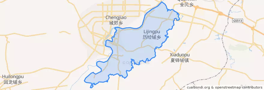 Mapa de ubicacion de Lijingpu Subdistrict.