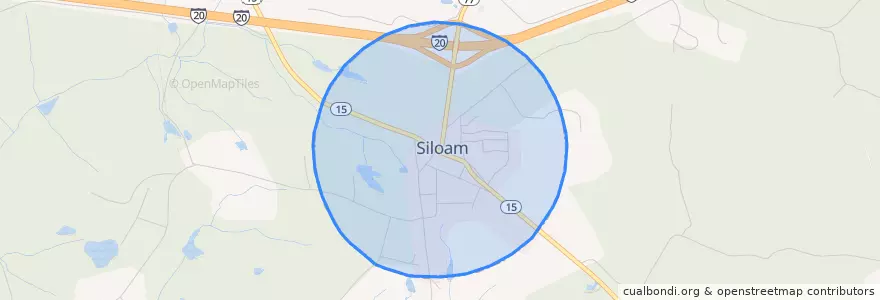 Mapa de ubicacion de Siloam.