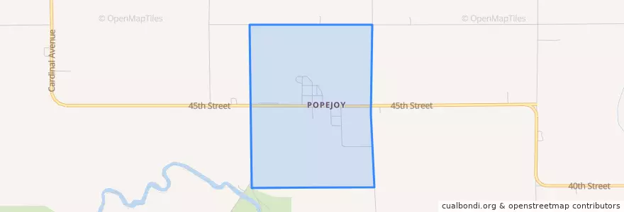Mapa de ubicacion de Popejoy.