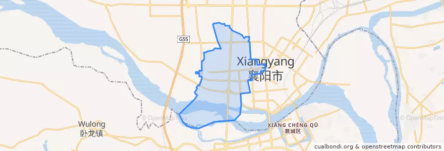 Mapa de ubicacion de Wangzha Subdistrict.