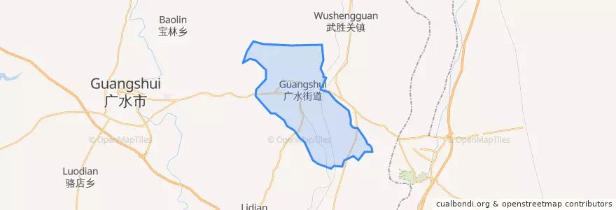 Mapa de ubicacion de 广水街道.