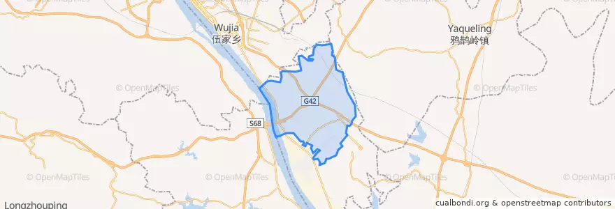 Mapa de ubicacion de 虎牙.