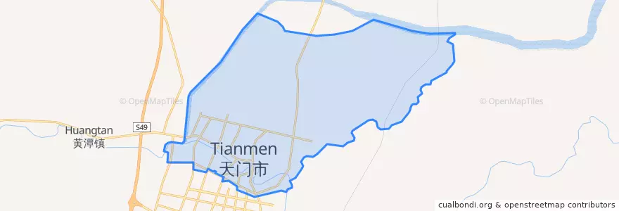 Mapa de ubicacion de 竟陵街道.