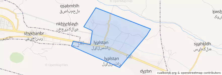 Mapa de ubicacion de لیالستان.