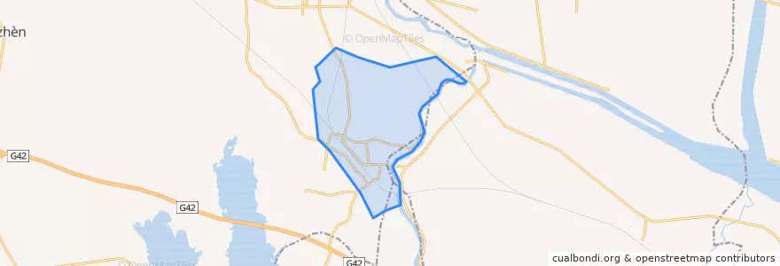Mapa de ubicacion de Changjiangbu Subdistrict.
