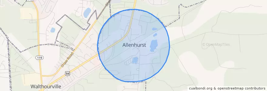 Mapa de ubicacion de Allenhurst.