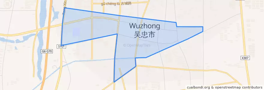 Mapa de ubicacion de Shengli.