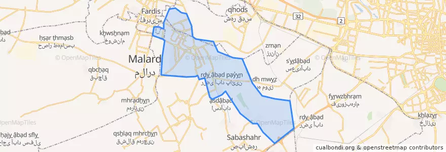 Mapa de ubicacion de رزکان.