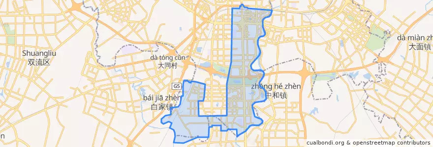 Mapa de ubicacion de 桂溪街道.