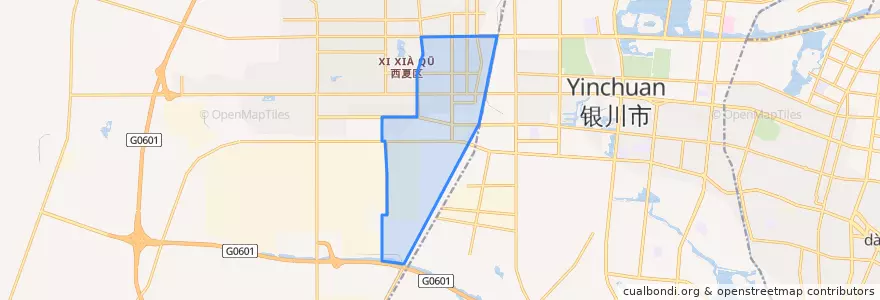 Mapa de ubicacion de 西花园街道.