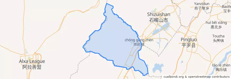 Mapa de ubicacion de 崇岗镇.