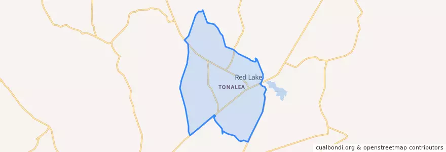Mapa de ubicacion de Tonalea.