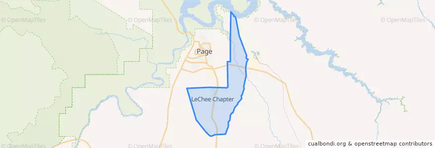 Mapa de ubicacion de LeChee.