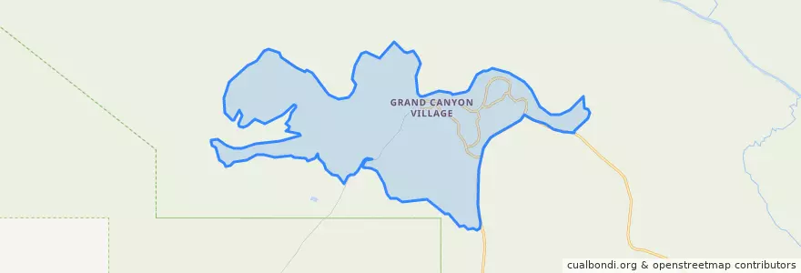 Mapa de ubicacion de Grand Canyon Village.