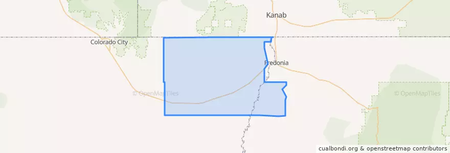 Mapa de ubicacion de Kaibab.