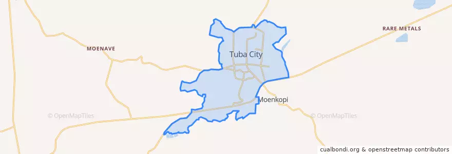 Mapa de ubicacion de Tuba City.