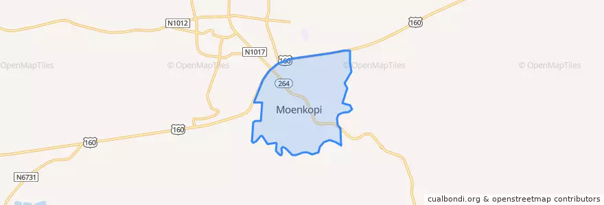 Mapa de ubicacion de Moenkopi.