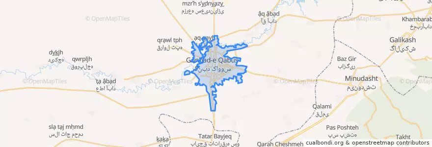 Mapa de ubicacion de گنبد کاووس.