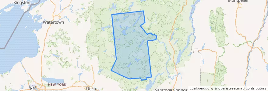 Mapa de ubicacion de Hamilton County.