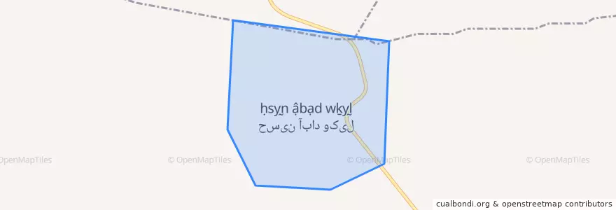 Mapa de ubicacion de حسین‌آباد وکیل.