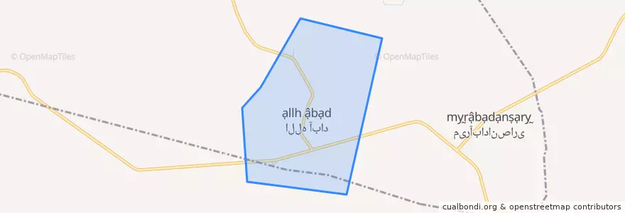 Mapa de ubicacion de الله‌آباد مستوفی.