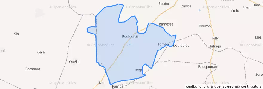 Mapa de ubicacion de Zogoré.