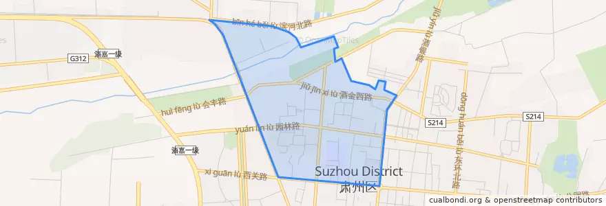 Mapa de ubicacion de Xibeijie Subdistrict.