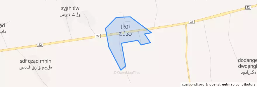 Mapa de ubicacion de جلین.
